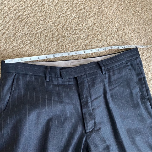 MENS T.M.LEWIN GREY PINSTRIPE 2PC SUIT SET SIZE 42 R - Picture 7 of 13